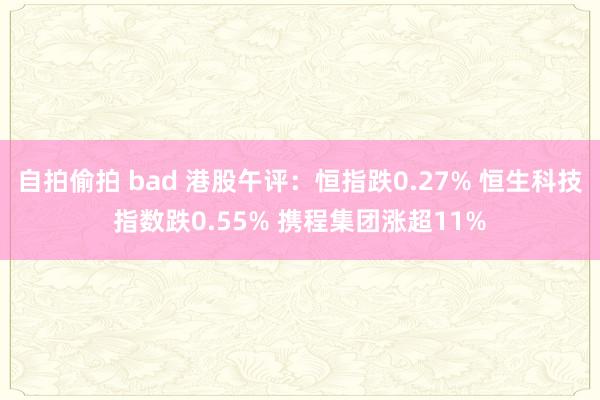 自拍偷拍 bad 港股午评：恒指跌0.27% 恒生科技指数跌0.55% 携程集团涨超11%