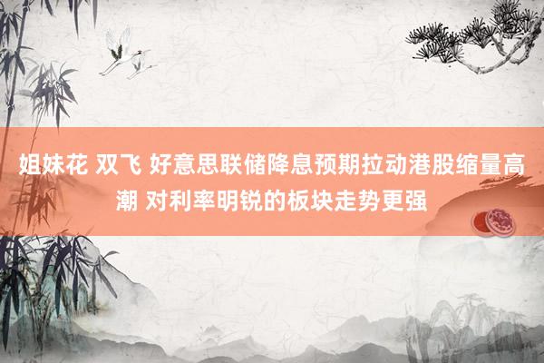 姐妹花 双飞 好意思联储降息预期拉动港股缩量高潮 对利率明锐的板块走势更强