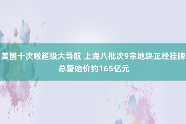 美国十次啦超级大导航 上海八批次9宗地块正经挂牌 总肇始价约165亿元