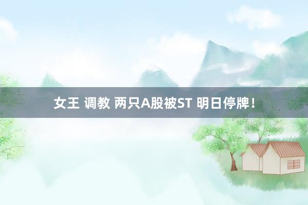 女王 调教 两只A股被ST 明日停牌！